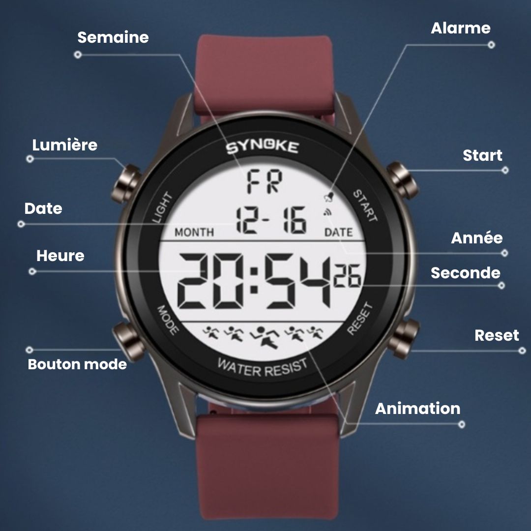 Montre numérique - SYNOKE
