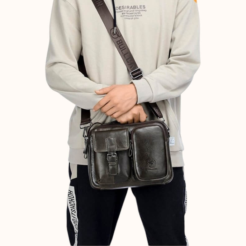 Sacoche ordinateur en cuir véritable - Nicco