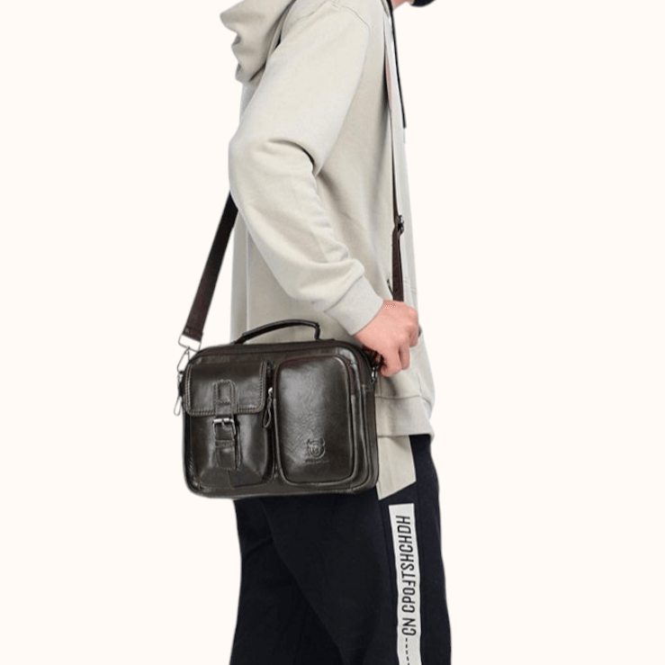 Sacoche ordinateur en cuir véritable - Nicco