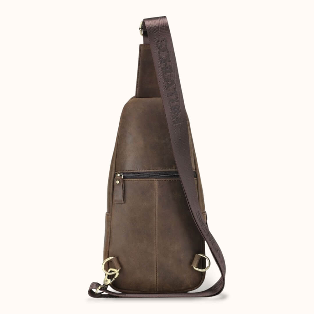 Sacoche poitrine en cuir véritable - Tatum