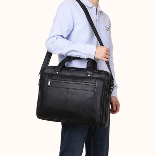 Sacoche en cuir véritable pour ordinateur - Tatum