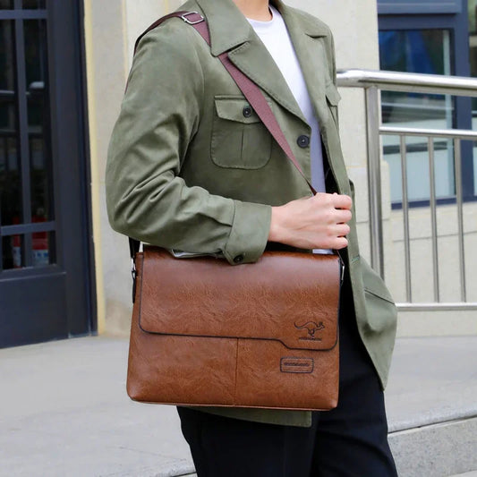 Sacoche bandoulière pour ordinateur en cuir - Danni